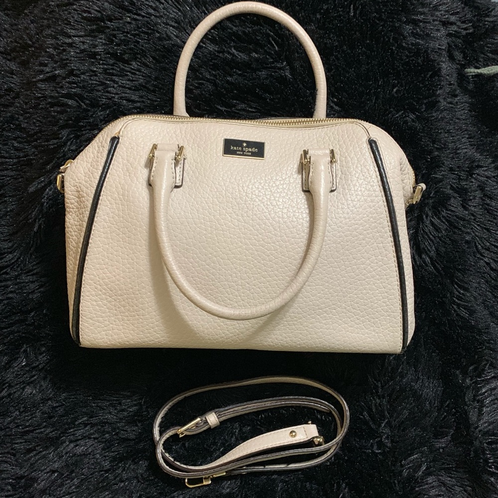 Kate Spade Leather Cream Purse with Black lining
